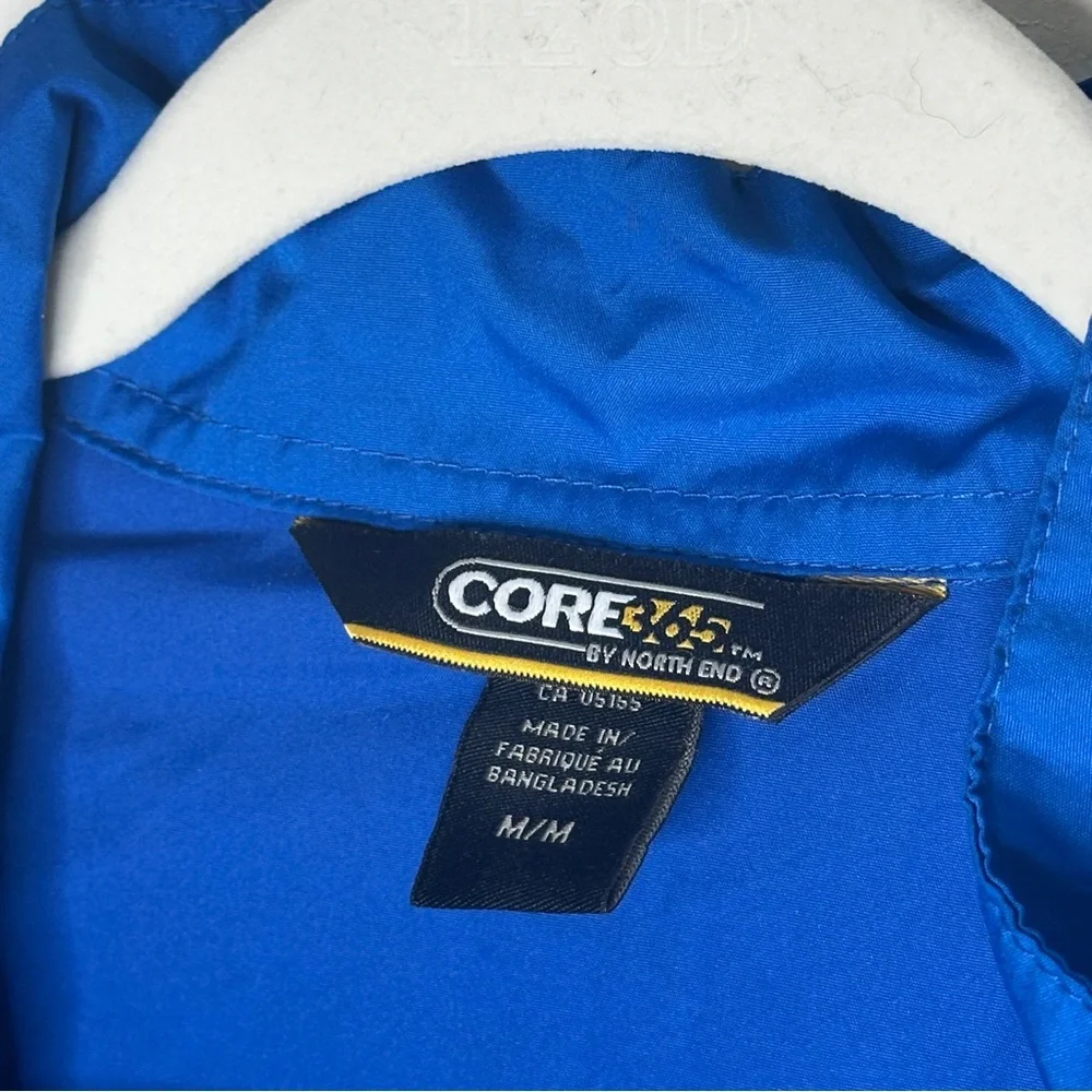 Core 365 Blue Mens Jacket Reflective Water Resistance‎ NWT 100% polyester